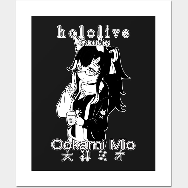 Ookami Mio Gamers Hololive Wall Art by TonaPlancarte